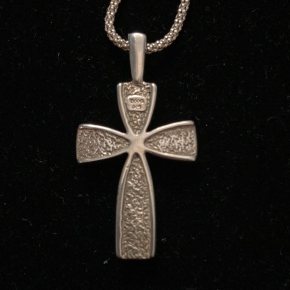 Purple Charoite Sterling Silver Cross Necklace by Coleman Company - Picture 5 of 8